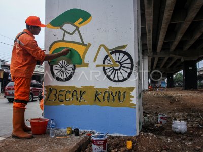 Beautifikasi Mural di kolong Tol Becakayu