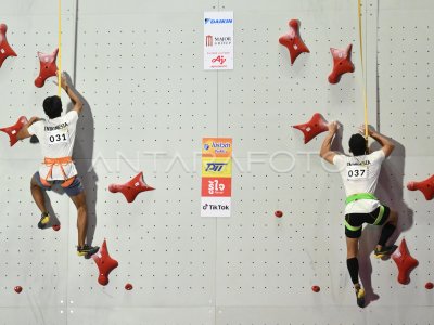 Robby Al Hilmi remporte la médaille d&#039;or en vitesse d&#039;escalade masculine