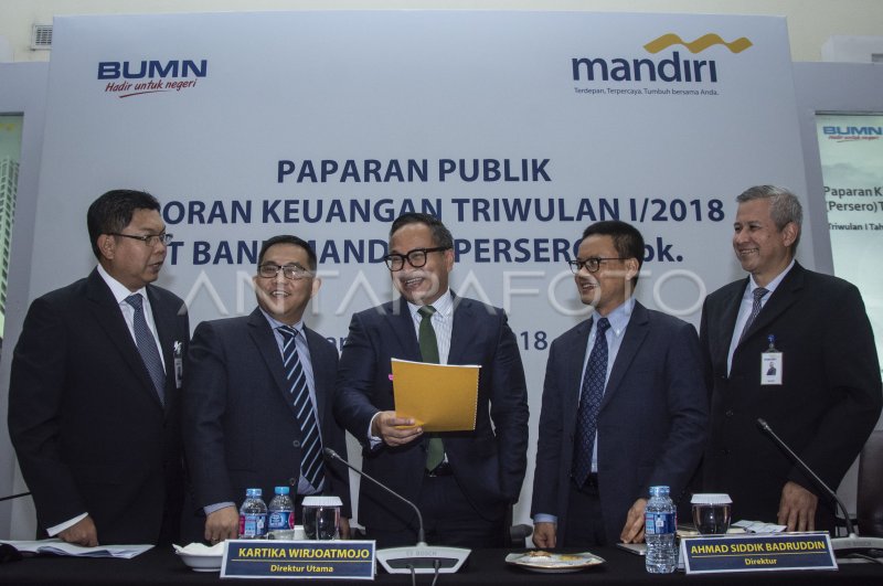 KINERJA BANK MANDIRI TRIWULAN I | ANTARA Foto