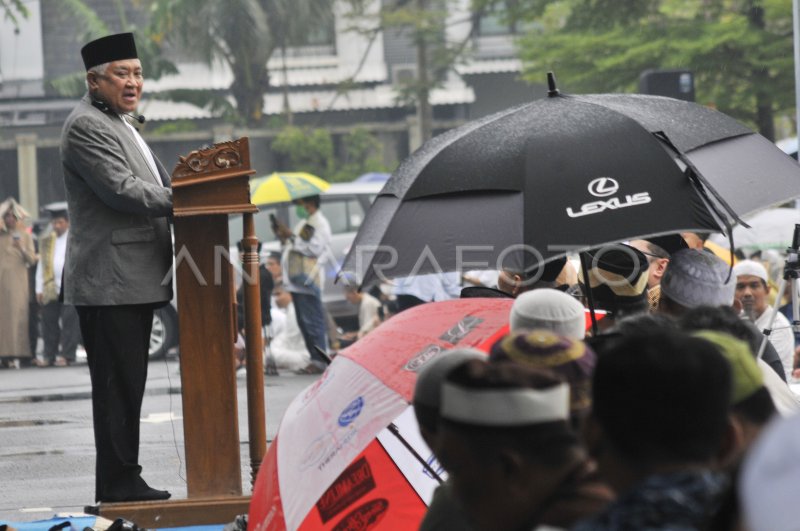 Din Syamsuddin Khutbah Shalat Idul Fitri Di Pulomas Antara Foto