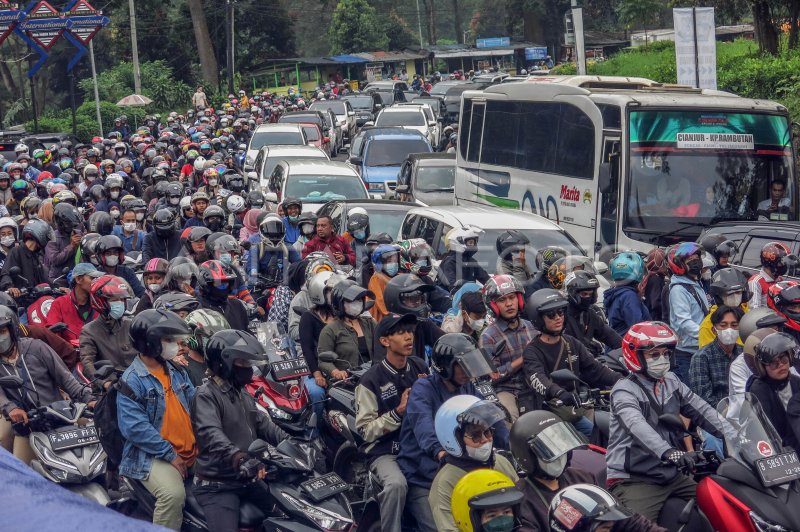 KENDARAAN WISATAWAN PADATI JALUR PUNCAK BOGOR | ANTARA Foto