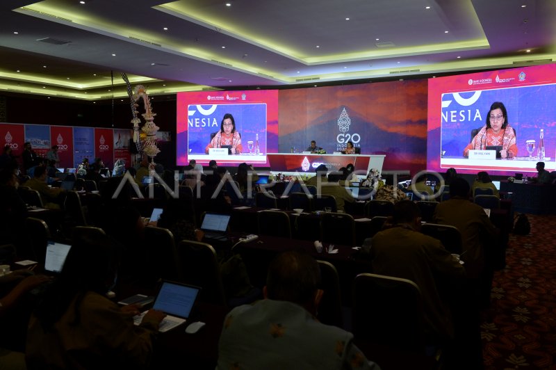 KONFERENSI PERS HASIL PERTEMUAN FMCBG G20 | ANTARA Foto