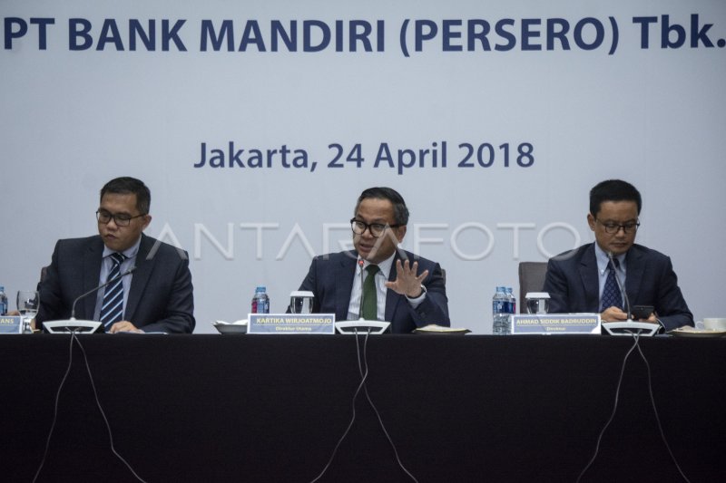 KINERJA BANK MANDIRI TRIWULAN I | ANTARA Foto