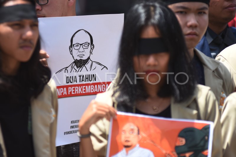 AKSI DUKUNG PENGUNGKAPAN KASUS NOVEL | ANTARA Foto