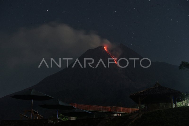 POTENSI BAHAYA ERUPSI GUNUNG MERAPI | ANTARA Foto