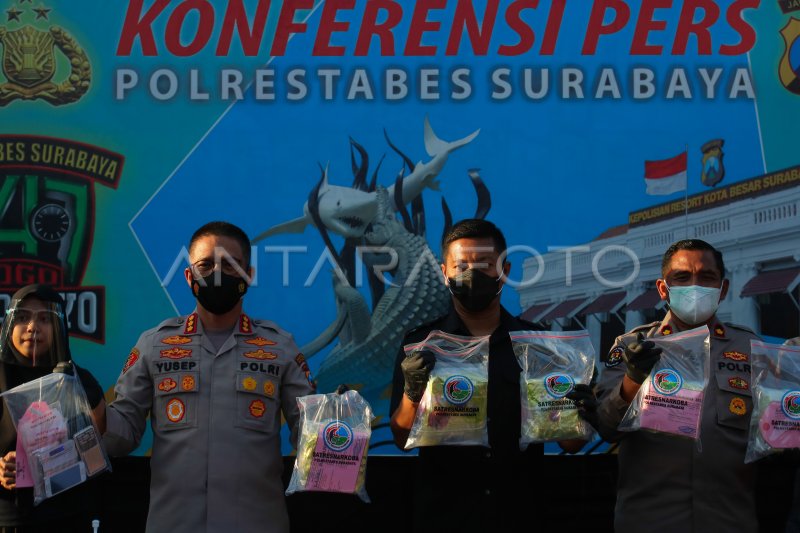 Kasus Peredaran Narkotika Di Surabaya Antara Foto