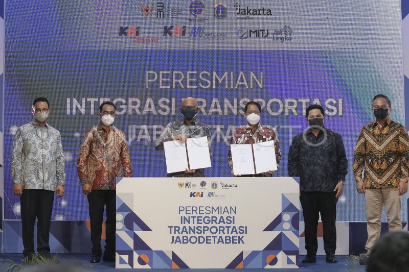 PERESMIAN INTEGRASI TRANSPORTASI JABODETABEK | ANTARA Foto