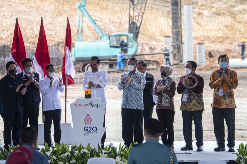 GROUNDBREAKING HILIRISASI BATU BARA MENJADI DME | ANTARA Foto