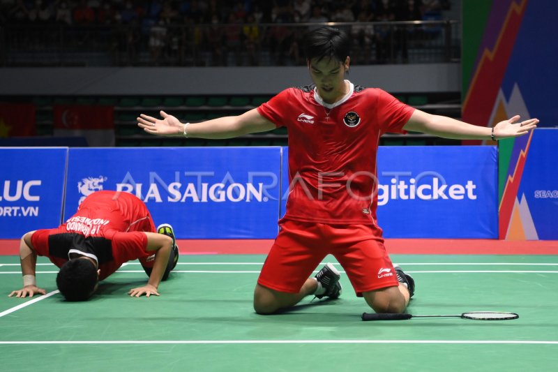 All Indonesian Final Bulu Tangkis Ganda Putra Sea Games Antara Foto