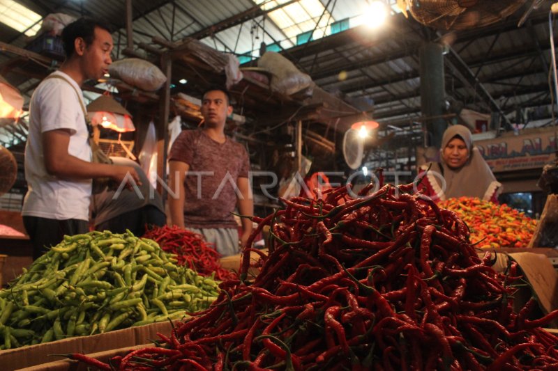 KENAIKAN HARGA BAHAN PANGAN DI PASAR INDUK KRAMAT JATI | ANTARA Foto