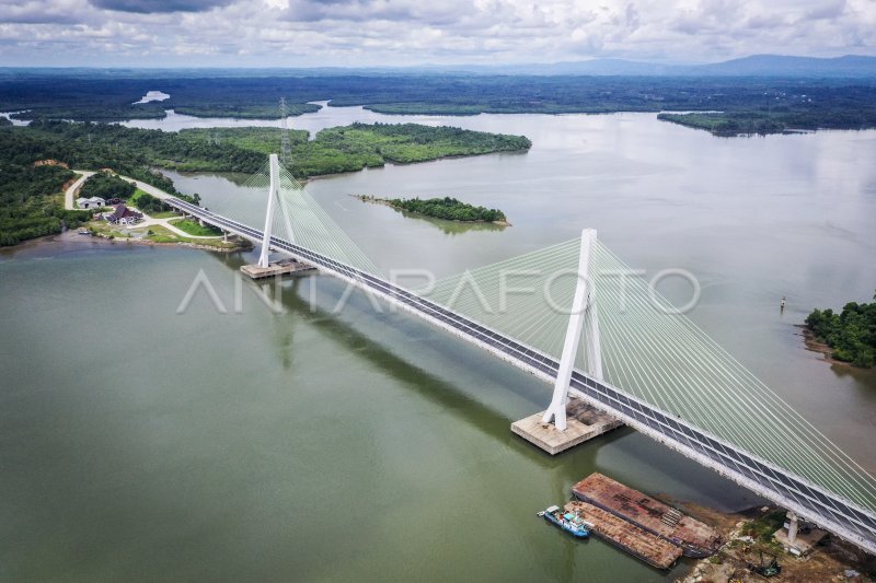 JEMBATAN PULAU BALANG AKSES PENGHUBUNG IKN | ANTARA Foto