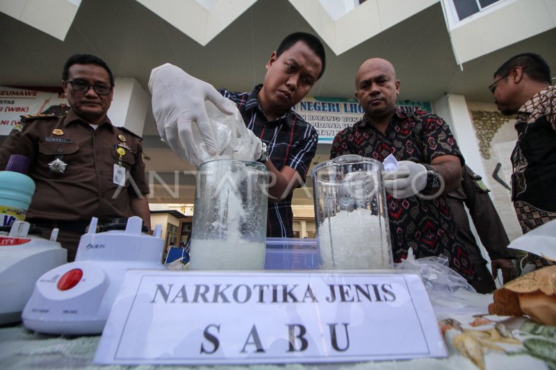 PEMUSNAHAN BARANG BUKTI NARKOTIKA | ANTARA Foto