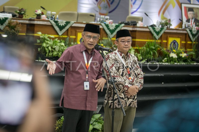 HAEDAR NASHIR KEMBALI TERPILIH SEBAGAI KETUM PP MUHAMMADIYAH | ANTARA Foto