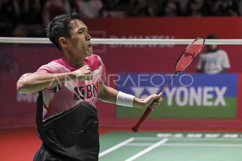 JONATAN CHRISTIE JUARA INDONESIA MASTERS 2023 | ANTARA Foto