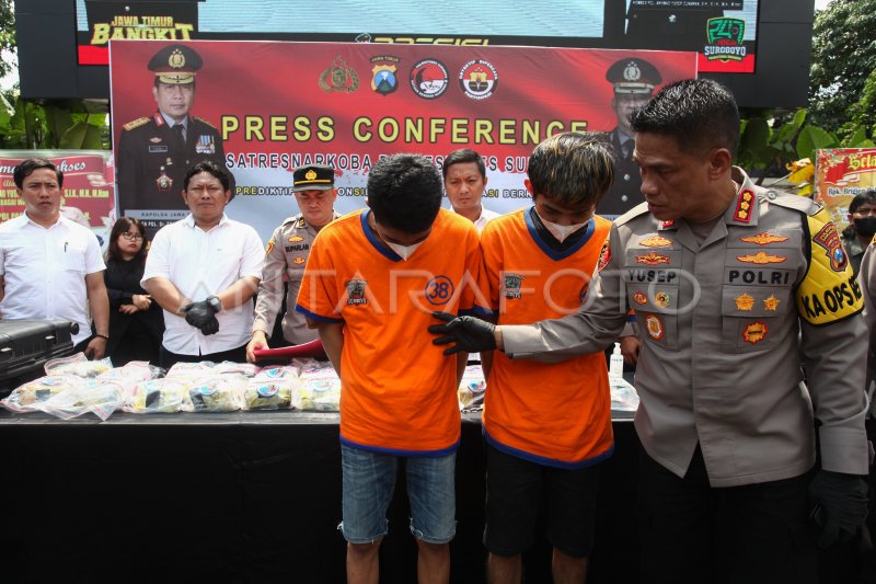 KASUS PEREDARAN SABU 24 KILOGRAM DI SURABAYA | ANTARA Foto