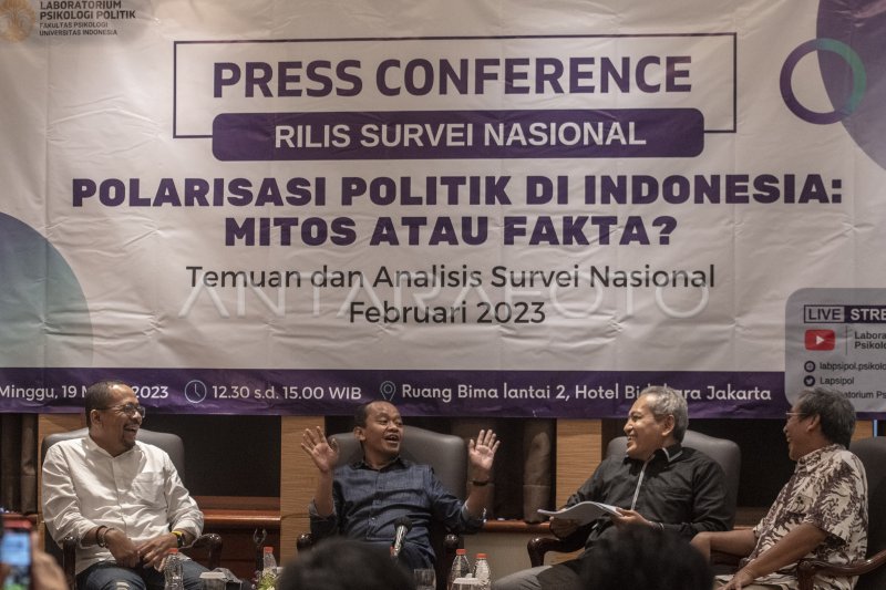 SURVEI NASIONAL POLARISASI POLITIK DI INDONESIA | ANTARA Foto