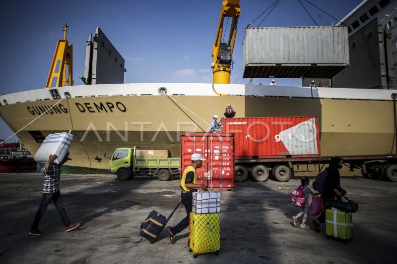 AWAL MUDIK LEBARAN KAPAL LAUT | ANTARA Foto