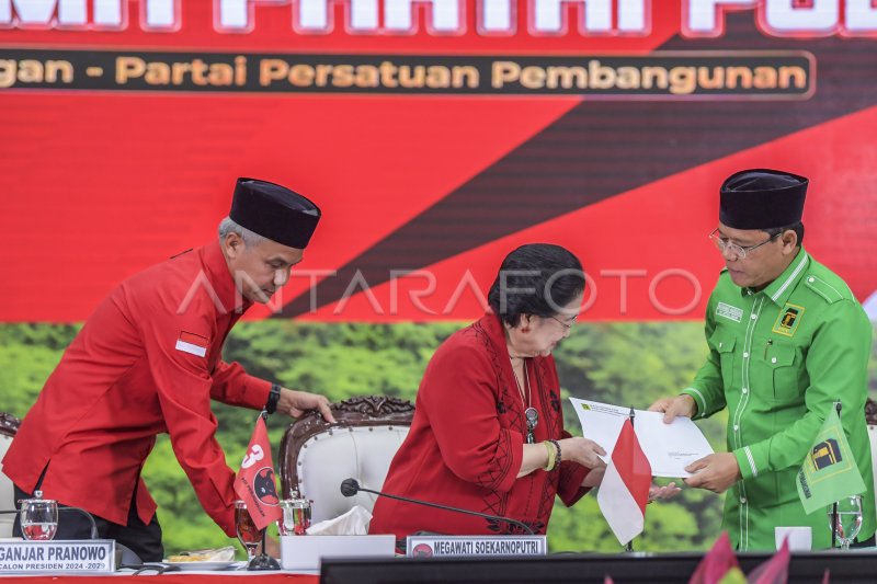 KERJASAMA POLITIK PDIP DENGAN PPP | ANTARA Foto