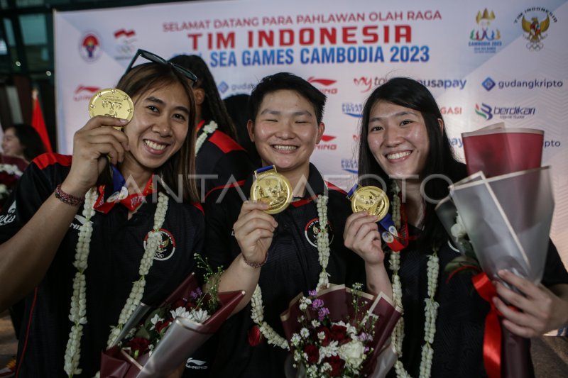 Tim basket putri Indonesia tiba di tanah air