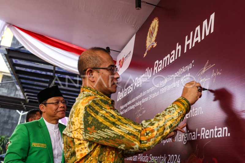 Deklarasi Pemilu Ramah HAM | ANTARA Foto