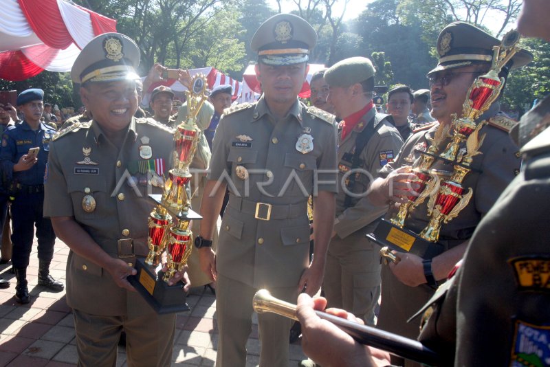 Peringatan Hut Satpol Pp Damkar Dan Linmas Antara Foto