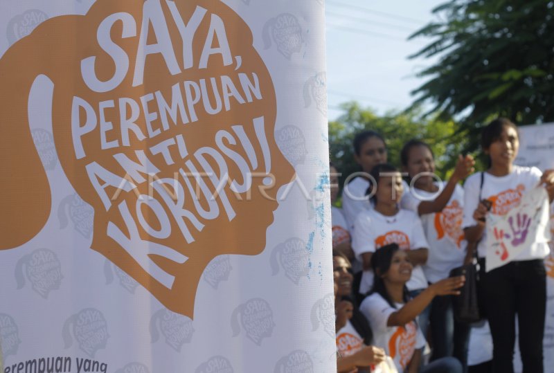 Kampanye Perempuan Anti Korupsi Antara Foto 2386